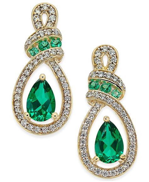 macy's emerald earrings|emerald green earrings near me.